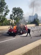 Frappe israélienne visant une voiture sur l'autoroute de Jiyé, appel à l'évacuation de villages du Liban-Sud