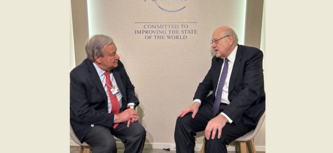 À Davos, Mikati appelle à des pressions sur Israël