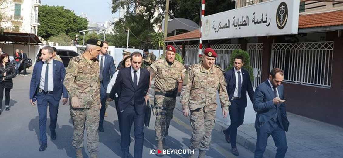 J. Aoun et Lecornu à l’hôpital militaire