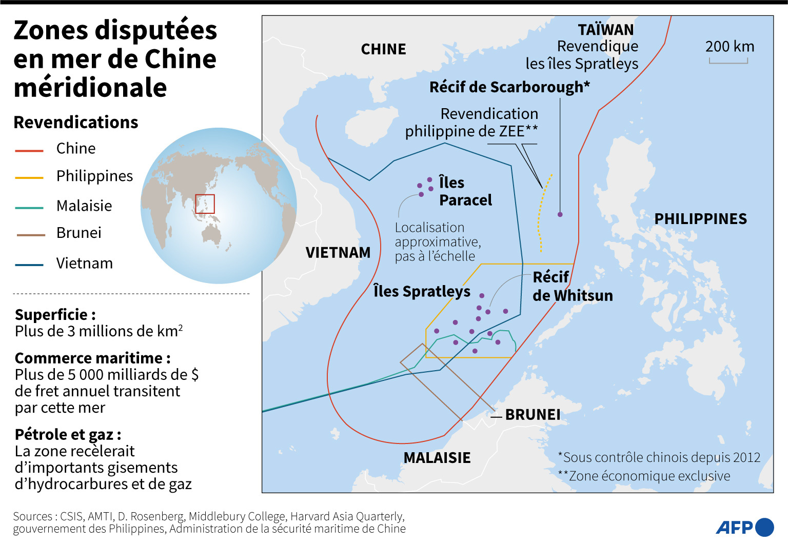 La Chine réalise un exercice militaire près d'un récif contesté avec les Philippines