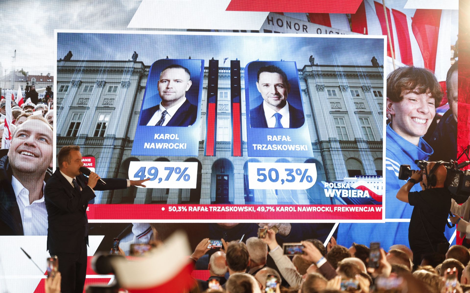 Présidentielle en Pologne: les deux rivaux au coude à coude au 2nd tour