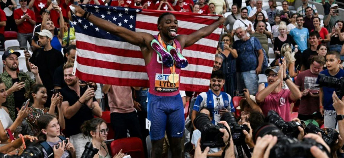 Mondiaux d'athlétisme: Noah Lyles réussit le doublé 100/200 m