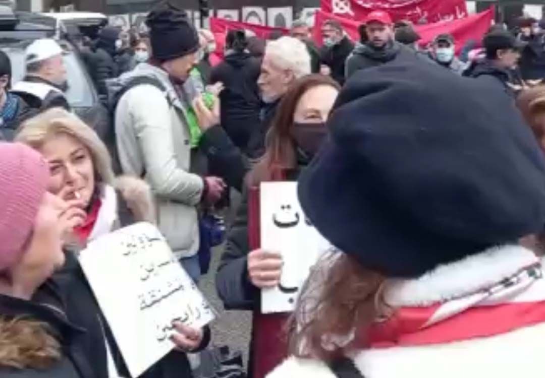 Manifestation de déposants de Gemmayzé à Hamra