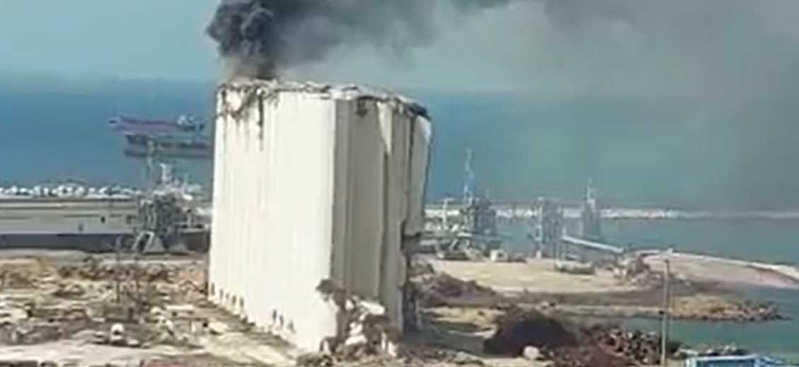 Le feu a repris au pied des silos de Beyrouth