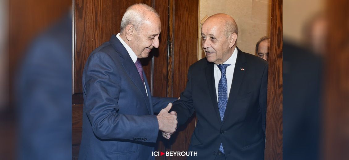 Entretiens-bilan de Le Drian avec Berry et Mikati