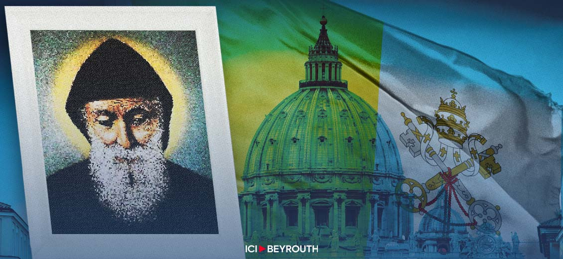 Installation vendredi d’une mosaïque représentant saint Charbel au Vatican