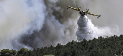 Incendies: un bombardier d'eau s'écrase en Grèce