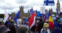 Dix ans après le Brexit, des manifestants réclament un retour vers l'Europe