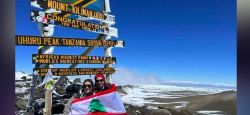 Le drapeau libanais hissé au mont Kilimandjaro