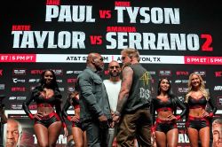 Boxe: Tyson gifle Paul lors de leur ultime face-à-face avant de monter sur le ring