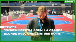 JO-2024: Laetitia Aoun, la grande blonde avec une ceinture noire