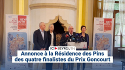 Annonce à la Résidence des Pins des quatre finalistes du Prix Goncourt