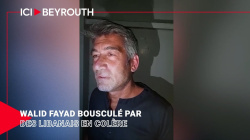 Walid Fayad bousculé par des Libanais en colère