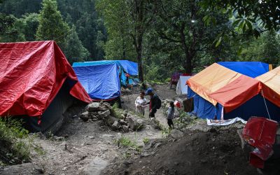 Au Népal, des victimes de la crue attendent toujours un toit