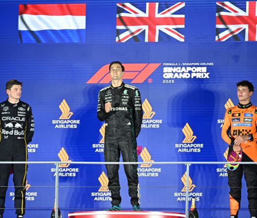 F1: George Russell s'impose à Singapour, McLaren titrée chez les constructeurs