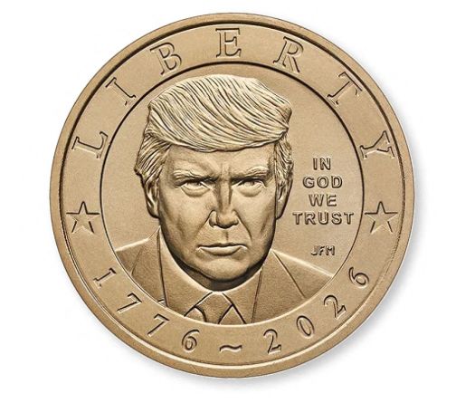 Une pièce américaine à l'effigie de Donald Trump disponible à la vente