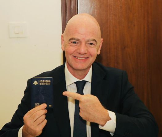Gianni Infantino, passeport libanais et promesse de stade&nbsp;: Beyrouth s’offre un signal mondial