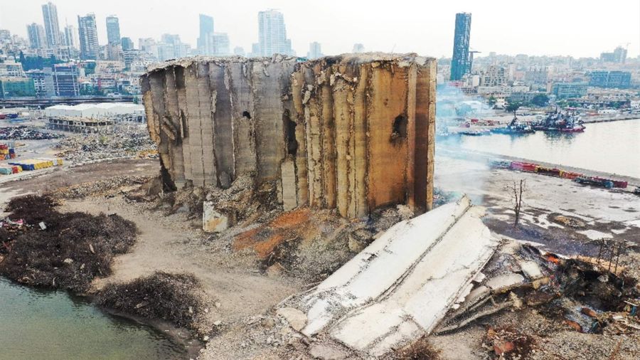 Les silos du port de Beyrouth inscrits sur la liste des bâtiments historiques