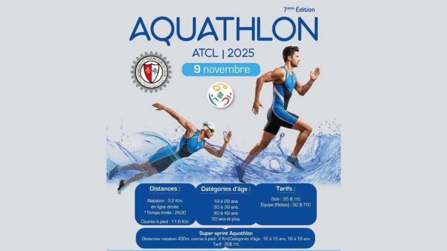 Aquathlon de l’ATCL : splash & dash à Kaslik