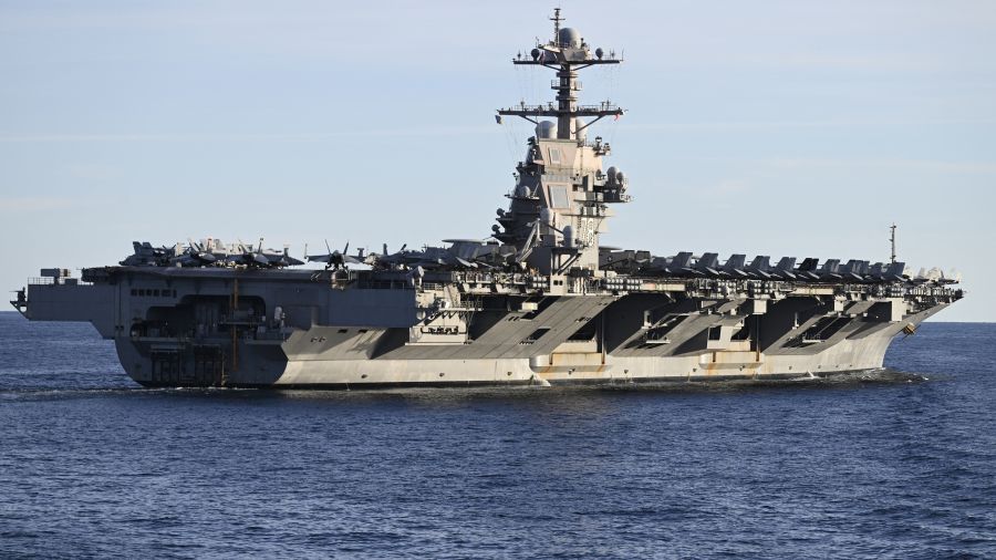 L'USS Gerald Ford quitte la Crète au début de pourparlers indirects sur l'Iran