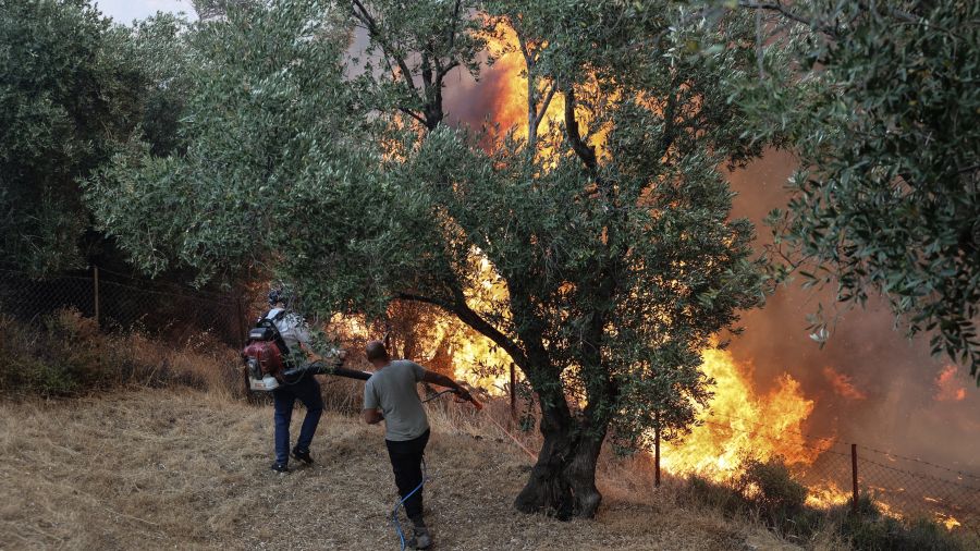 Incendies en Grèce: quelque 8.000 personnes évacuées en Crète