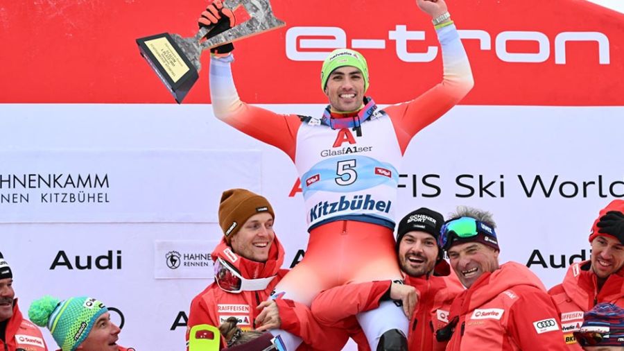Le Suisse Daniel Yule remporte le slalom de Kitzbühel