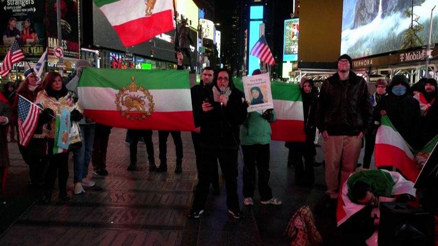 Diaspora iranienne manifeste à New York