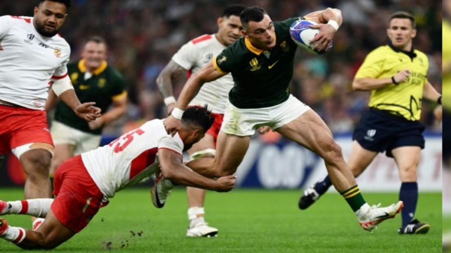 Mondial-2023: l'Afrique du Sud met un pied en quart en battant les "Aigles des mers" tongiens