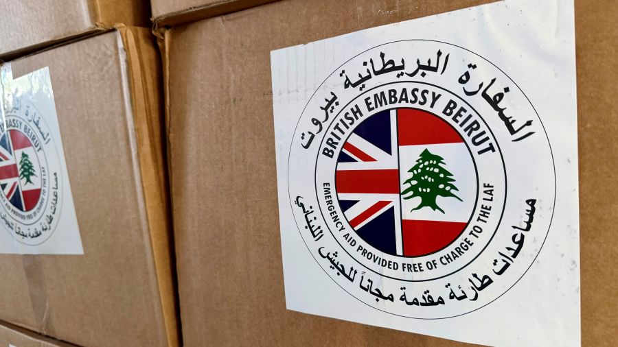 Aide britannique aux familles déplacées de l’armée libanaise