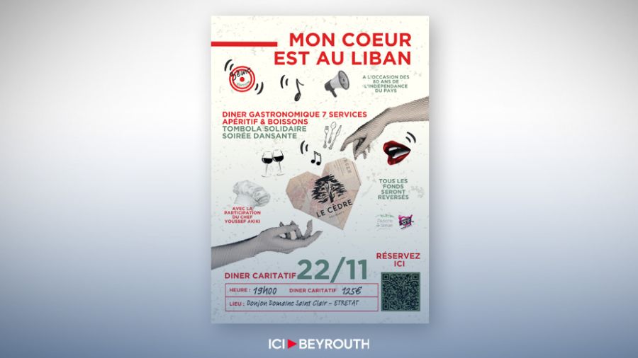 «Mon cœur est au Liban»: soirée gastronomique et culturelle solidaire
