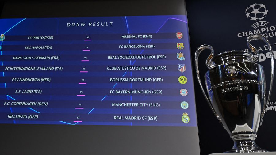 Ligue des champions: tirage au sort des 8es de finale
