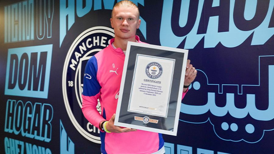 Haaland, la machine à buts désormais certifiée Guinness