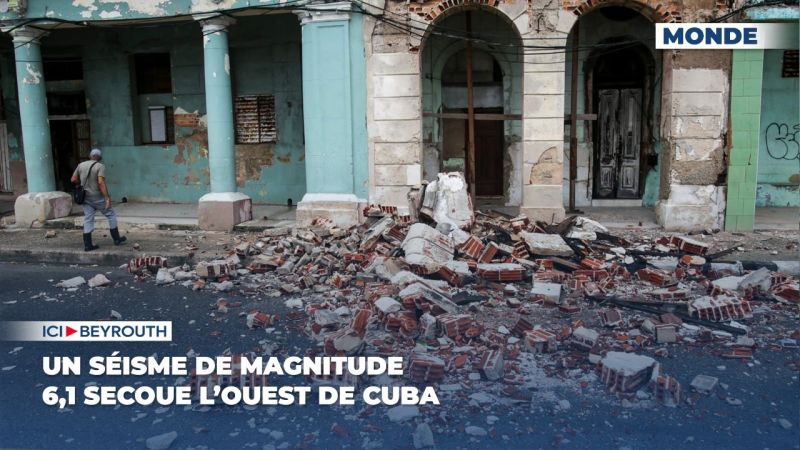 Un séisme de magnitude 6,1 secoue l’ouest de Cuba