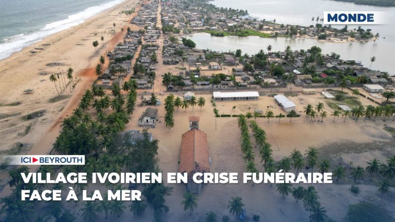 Village ivoirien en crise funéraire face à la mer