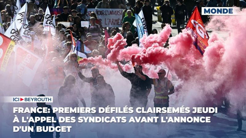 France: premiers défilés clairsemés jeudi à l'appel des syndicats avant l'annonce d'un budget