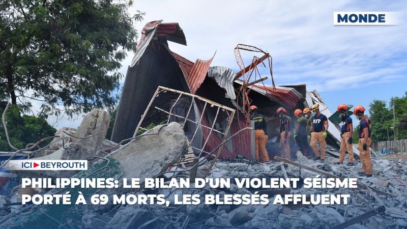 Philippines: le bilan d'un violent séisme porté à 69 morts, les blessés affluent