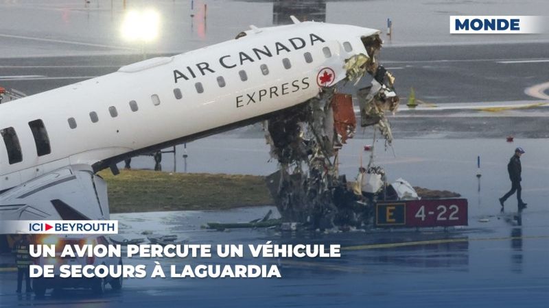 Un avion percute un véhicule de secours à LaGuardia