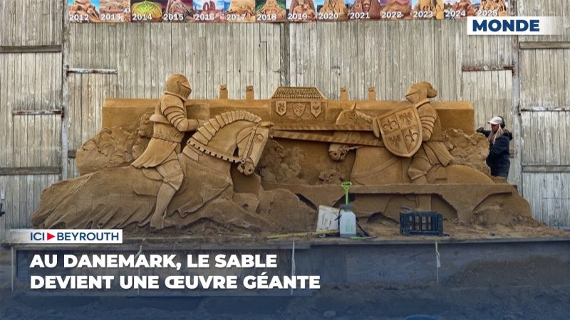 Au Danemark, le sable devient une œuvre géante