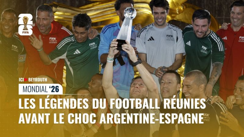 Les légendes du football réunies avant le choc Argentine-Espagne