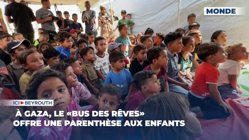  À Gaza, le «Bus des rêves» offre une parenthèse aux enfants
