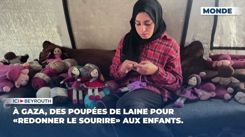 À Gaza, des poupées de laine pour «redonner le sourire» aux enfants.
