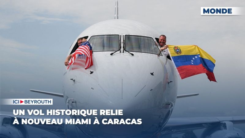 Un vol historique relie à nouveau Miami à Caracas