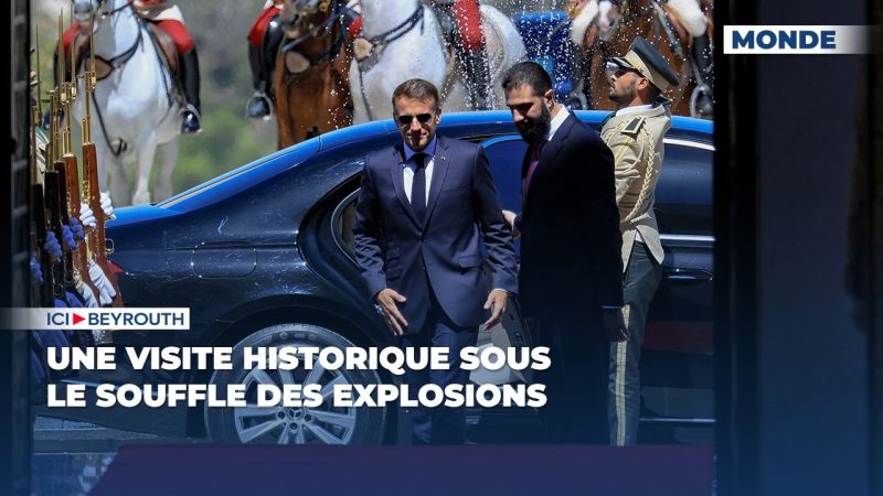 Une visite historique sous le souffle des explosions